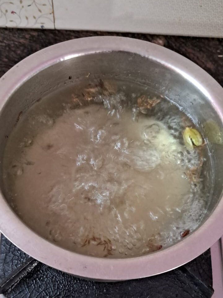 Mildly Spiced Water for Biryani's Rice