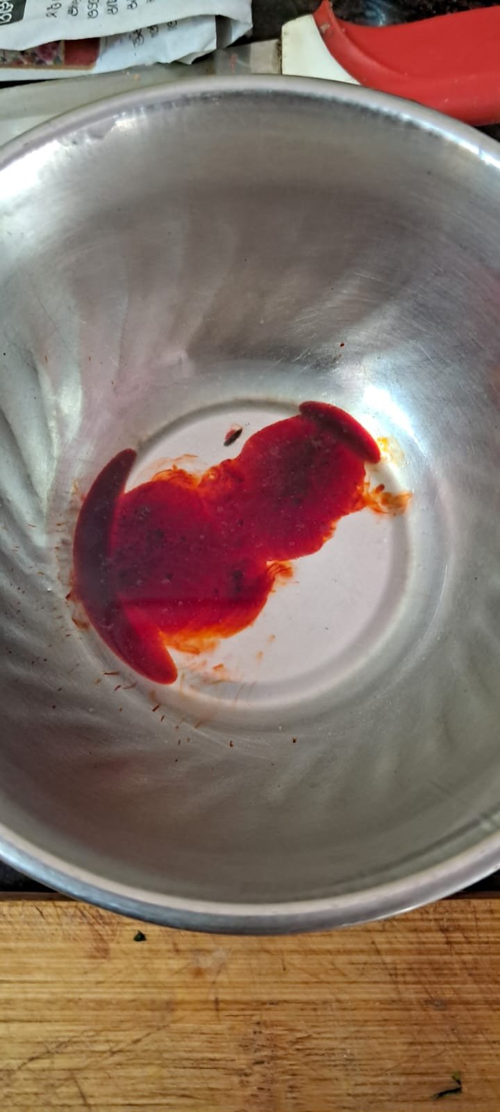 Adding food colour to 10 ml rice water.