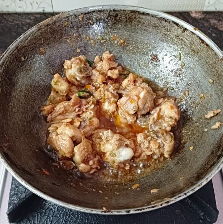 Cook the Charsi Chicken Until the Chicken Turns This Colour